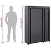 vidaXL Folding Wardrobes 2 pcs Grey 110x45x175 cm Fabric