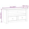 vidaXL Corner TV Cabinet White 93x49x49 cm Solid Pine Panama Range