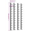 vidaXL Wall Mounted Wine Racks for 12 Bottles 2 pcs Black Iron