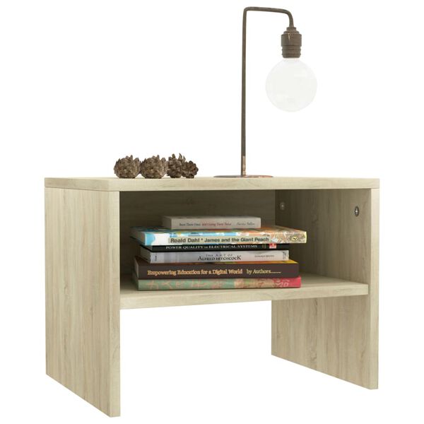 vidaXL Bedside Cabinet Sonoma Oak 40x30x30 cm Engineered Wood