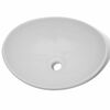 vidaXL Ceramic Basin 40x33 cm Oval White