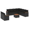 vidaXL Garden Sofa Set | Black