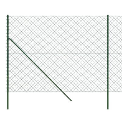 vidaXL Chain Link Fence Green 1.8x25 m