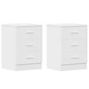 vidaXL Bedside Cabinets 2 pcs White 38x35x56 cm Engineered Wood