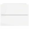 vidaXL Bedside Cabinets 2 pcs High Gloss White 40x30x30 cm Engineered Wood