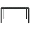vidaXL Garden Table Black 150x90x74 cm Aluminium and WPC