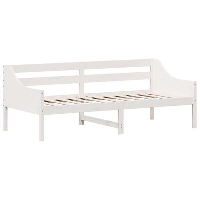 vidaXL Day Bed without Mattress White 90x200 cm Solid Wood Pine