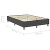 vidaXL Box Spring Bed Frame without Mattress Grey Fabric 180x200 cm Super King