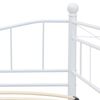 vidaXL Bed Frame without Mattress White Steel 180x200/90x200 cm