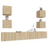 vidaXL 6 Piece TV Cabinet Set Sonoma Oak Engineered Wood