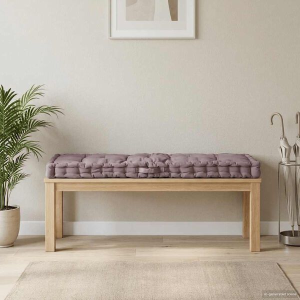 vidaXL Pallet Floor Cushion Cotton 120x40x7 cm Taupe