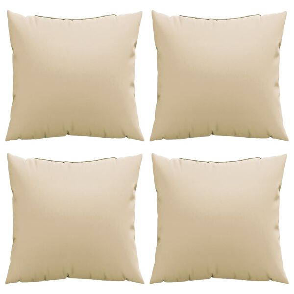 vidaXL Throw Pillows 4 pcs Beige 40x40 cm Fabric