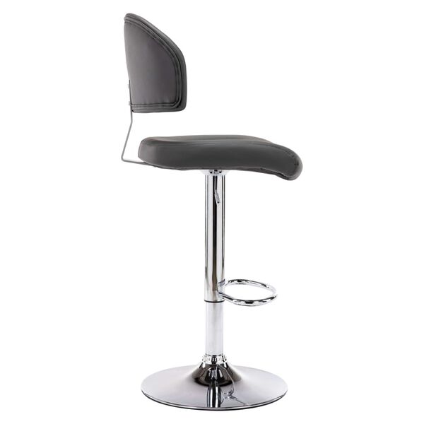 vidaXL Bar Stool Grey Faux Leather