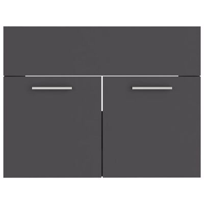 vidaXL Sink Cabinet Grey 60x38.5x46 cm Engineered Wood