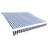 vidaXL Awning | Blue and White | Polyester with PU coating | 4.5 x 3 m