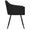 vidaXL Dining Chairs 2 pcs Black Fabric