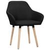 vidaXL Dining Chairs 4 pcs Black Fabric