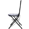 vidaXL Folding Bistro Chairs 2 pcs Ceramic Blue and White
