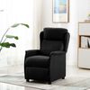 vidaXL Recliner Chair Black 66.5 x 94 x 101.5 cm Polyester