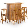 vidaXL Garden Bar Set | Natural wood | Solid Acacia wood | Standard | Footrest
