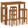 vidaXL 5 Piece Garden Bar Set Solid Wood Acacia