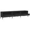 vidaXL TV Cabinet Black 202x39x43.5 cm Cold-rolled Steel