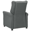 vidaXL Recliner Chair Dark Grey Fabric