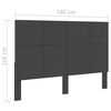 vidaXL Headboard Dark Grey Fabric 180x200 cm