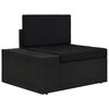 vidaXL 9 Piece Garden Lounge Set Poly Rattan Black