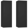 vidaXL 2 Piece TV Cabinet Set Black 30,5x30x90 cm Engineered Wood