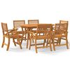 vidaXL 7 Piece Garden Dining Set Solid Wood Acacia