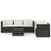 vidaXL 6 Piece Garden Lounge Set with Cushions Grey Impregnated Wood
