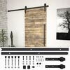 vidaXL Sliding Door SKIEN Hardware Kit 200 cm Steel Black