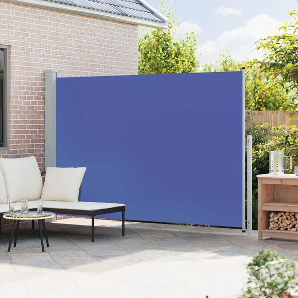 vidaXL Patio Retractable Side Awning 200x300 cm Blue