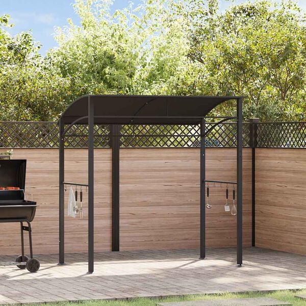 vidaXL BBQ Gazebo 215x150x220 cm Anthracite Steel