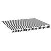 vidaXL Awning Replacement Fabric Anthracite and White 3.5x2.5 m Polyester