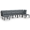 vidaXL Garden Lounge Set | Black and Dark Grey