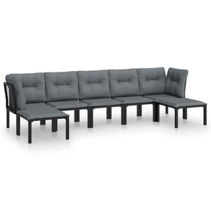 vidaXL Garden Lounge Set | Black and Dark Grey