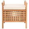 vidaXL Storage Bench 49x48x49 cm Solid Walnut Wood