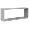 vidaXL Wall Cube Shelf 2 pcs Concrete Grey 60x15x23 cm Engineered Wood