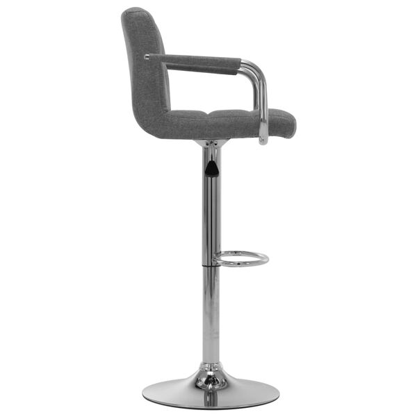 vidaXL Bar Stool Light Grey Fabric