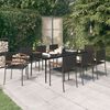 vidaXL 9 Piece Garden Dining Set Black
