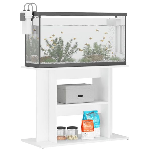 vidaXL Aquarium Stand White 80x35x60 cm Engineered Wood