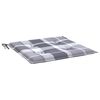 vidaXL Garden Chair Cushions 6 pcs Grey Check Pattern 40x40x4 cm Oxford Fabric