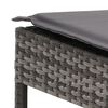 vidaXL Sun Loungers 2 pcs with Table and Cushions Grey Poly Rattan