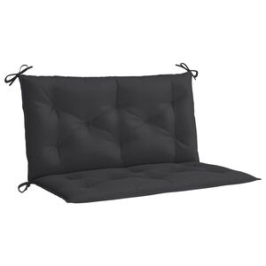 vidaXL Garden Bench Cushion Black 100x(50+50)x7cm Oxford Fabric
