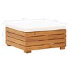 vidaXL 5 Piece Garden Lounge Set with Cushions Acacia Wood Cream White