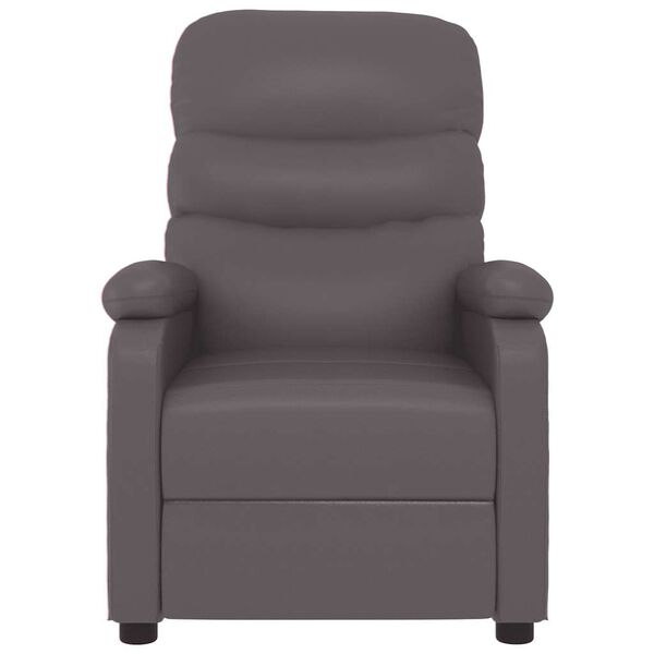 vidaXL Recliner Chair Grey Faux Leather