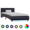 vidaXL Bed Frame with LED without Mattress Black 100x200 cm