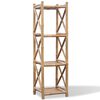 vidaXL Bookcase | Bamboo | Compact | Shelf | Square | Tropical | Bamboo Shelf